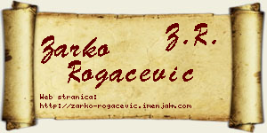 Žarko Rogačević vizit kartica